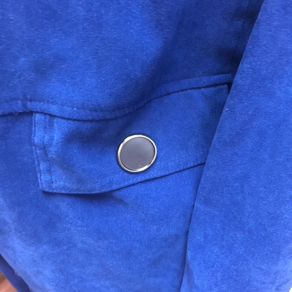 Blue Faux suede like suit pants and blazer - Picture 3 of 5